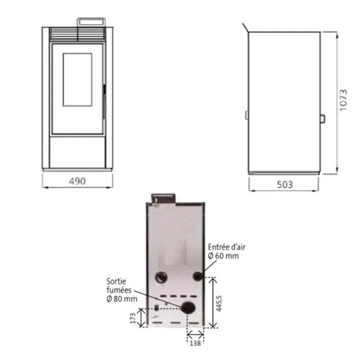 Pacchetto Stufa a Pellet MARINA 14 kW