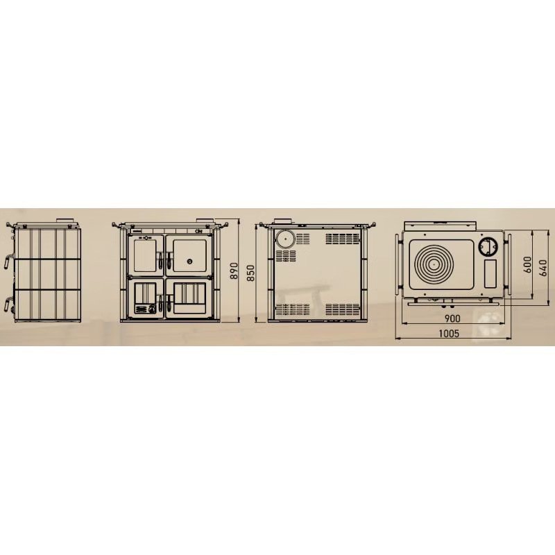 Stufa a legna in ceramica LINCAR Bea 702A GL – 7,5 kW